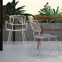 Contemporary garden chair OPL Pmetalhomewhite