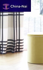 Curtain fabric plaidsilk