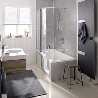 Rectangular shower tray DOBLAraisedbuilt-inceramic