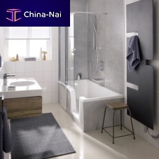 Rectangular shower tray DOBLAraisedbuilt-inceramic