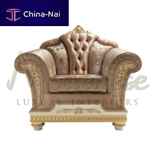 Traditional armchair CAPITONNEfabricwoodenpink