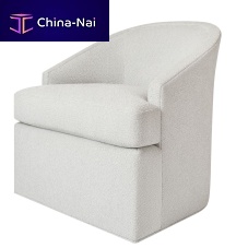 Contemporary armchair Dexterfabricwhiteswivel