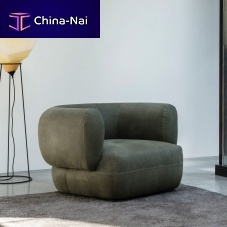 Contemporary armchair ARPleatherfabricgreen