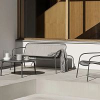 Contemporary sofa YUA WIREoutdoorpowder-coated steelgray