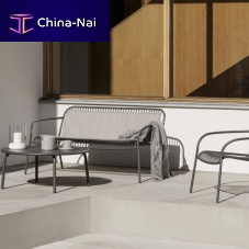 Contemporary sofa YUA WIREoutdoorpowder-coated steelgray
