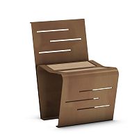 Contemporary chair MAC WOODoutdoorexotic woodsheet metal base