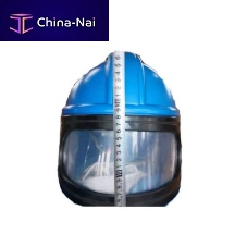 Blasting helmet plasticyellowblue