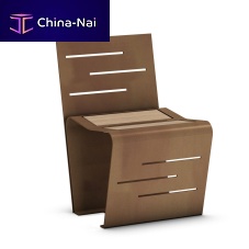 Contemporary chair MAC WOODoutdoorexotic woodsheet metal base