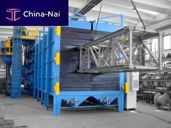 Overhead conveyor shot blasting machine TCfor metalcontinuous