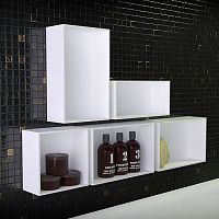 Contemporary bathroom cabinet VERTICALwoodenwall-mountedhigh