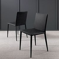 Contemporary chair NANETTEindoorleathermetal base