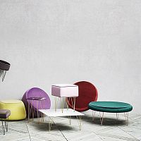 Contemporary ottoman PILLSfabricmetalsquare