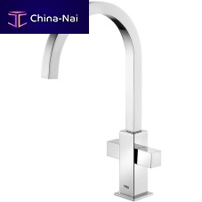 Countertop double-handle mixer tap 108497chromed metalkitchen1-hole