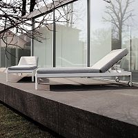 Contemporary sun lounger PLANE FOR SUNaluminumcommercialadjustable backrest