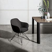 Contemporary chair CADIRA WIREindoorfabricleather