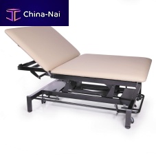 Electric Bobath table Montane Tauruson casterswith adjustable height backrest2-section
