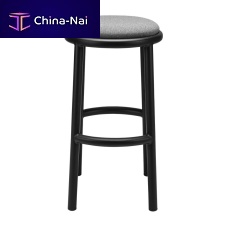 Contemporary bar stool Biscuit HS-WBfabricmetal base4-legged