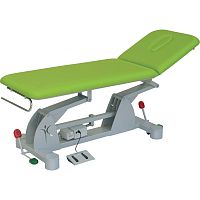 Electric massage table 14903on casterswith adjustable height backrest2-section