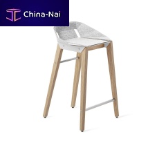 Contemporary bar chair DIAGOindoorfeltoak base
