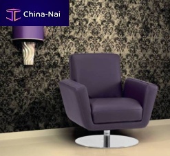 Contemporary armchair COLIBRIleatherfabricswivel