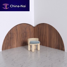 Contemporary lounge chair NAMIvelvetwalnutmaple