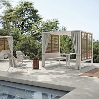 Contemporary dining table Alcovaaluminumaluminum basesquare