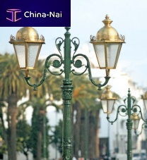 Urban lamp post AMIRAtraditionalstainless steelcopper