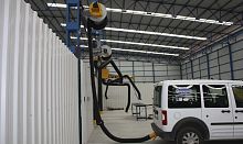 Car exhaust extraction system 76 - 130 mmfor workshopsgaragewith hose reel