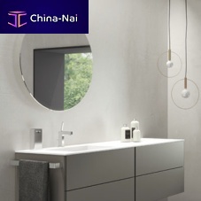 Wall-mounted bathroom mirror BASIC : 2818140contemporaryroundLED-illuminated