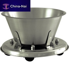 Trolley-mounted surgical basin stand H53stainless steel