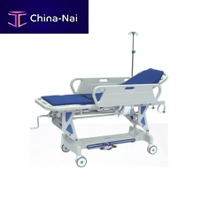 Patient transfer stretcher trolley TF002manualheight-adjustablewith adjustable backrest