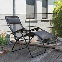 Contemporary relaxing armchair Futura Batyline®steelwith headrest