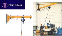 Wall-mounted jib crane rotarylifting