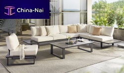 Contemporary lounge garden set FREILICHTteakhomewith removable cushion