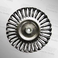 Knotted wheel brush 600.16sandingmetalfor automotive applications