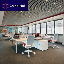 Aluminum suspended ceiling QUADRO Spanelfor officeacoustic