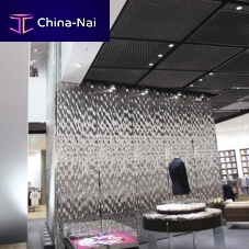 Wall-mounted decorative panel ANSON'S FRANKFURT AM MAINfor interiorstainless steeltextured