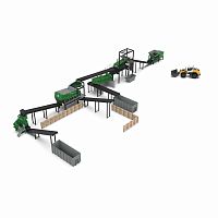 Mixed waste treatment plant RDF with separatorswith shredder