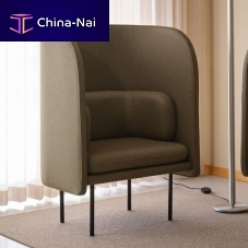 Contemporary armchair Tune fabricwoodenwith removable cover
