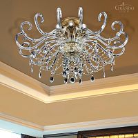 Contemporary ceiling light IOKASTISwarovski® crystalchromed metalhalogen