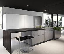 Contemporary kitchen PUREsolid woodstainless steelconcrete