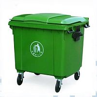 HDPE waste container KT-1100Lindustrial wastewith lid4-wheel