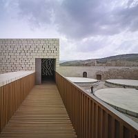 Wooden walkway beamfixed