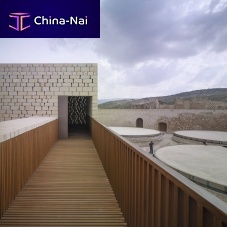 Wooden walkway beamfixed