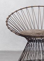 Contemporary armchair CICLOsteelbrown