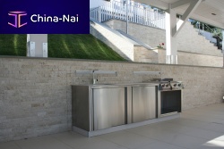 Outdoor kitchen OUTDOOR KITCHEN 1traditionalstainless steelhandleless