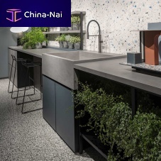 Porcelain stoneware countertop Cementkitchenbathroomgray