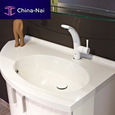 Built-in washbasin WINGceramicwith mixer tapcorner