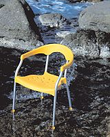 Contemporary chair SERENAoutdoorpolymermetal base