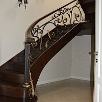 Wrought iron railing 03with barsindoorfor stair